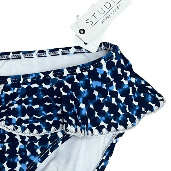 NWT Anne Cole Studio Medium Flounce Around Printed Ruffled Bikini Bottoms Swim - Picture 4 of 9